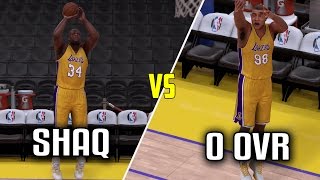 CAN SHAQ BEAT A 0 OVERALL PLAYER IN A THREE POINT CONTEST? NBA 2K17!