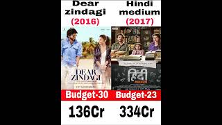 Hindi medium vs dear zindagi movies comparison#boxofficecollection #shorts