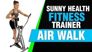 Sunny Health & Fitness SF-E902 Air Walk Trainer Elliptical Machine Glider Video Review 2018