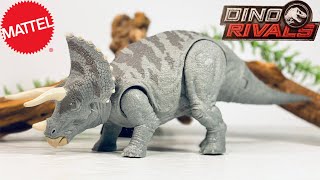 Mattel Jurassic World Dino Rivals Duel Attack Triceratops 2.0 (Grey) Review!!!