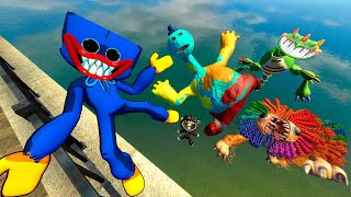 Gmod Poppy Playtime Chapter 4 vs FNF Poppy Playtime Huggy Wuggy Funny Ragdolls ( Yarnaby , Doey )