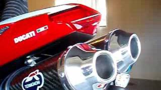 Ducati 1098R Termignoni Exhaust Carbon Pipes sound