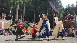 令和五年　六神石神社例祭　板沢しし踊り