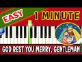 VERY SLOW EASY PIANO TUTORIAL - GOD REST YOU MERRY GENTLEMAN | BEGINNERS | CHRISTMAS XMAS TUTORIAL