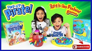 POP UP PIRATE & LET'S GO FISHING' GAME Fun family games + Prizes