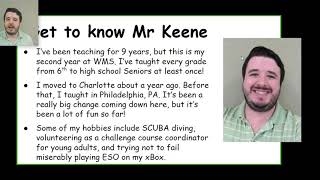 Mr Keene - Virtual Open House 2020/2021