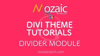 Divi Visual Builder Divider Module