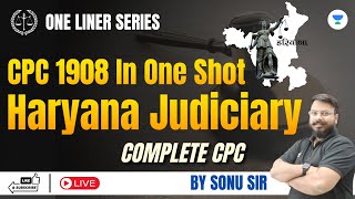 CPC Rapid Revision | CPC 1908 In One Shot | #HaryanaJudiciary | Sonu Sir | Complete CPC