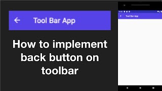 How implement Back button on toolbar | Android Studio