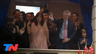 Alberto Fernández y Cristina Kirchner, juntos en la asunción de Kicillof como gobernador de Bs. As.