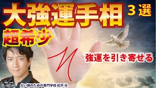 大強運で超希少な手相３選・凄い幸運を持つ手相・マスカケ・ラッキーＭ・人類を救う線・金運・仕事運・恋愛運・高波動手相【手相占い師】開運スピリチュアル松平 光