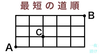 最短の道順［同じものを含む順列］【一夜漬け高校数学523】（最短経路）順列，組合せ