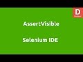 Selenium IDE assertVisible