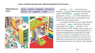 Preposition of place (Navigate A2/ Unit 4/ 4.2)
