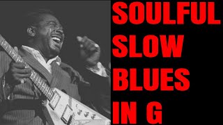 Soulful Medium Slow Blues Key of G | Guitar Backing Track