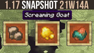 Minecraft 1.17 Snapshot 21w14a Raw Gold, Iron \u0026 Copper (Works With Fortune)