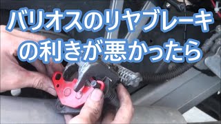 カワサキ バリオス ブレーキキャリパー点検清掃（リヤ）