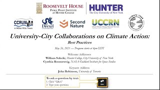 University-City Collaborations on Climate Action: Best Practices