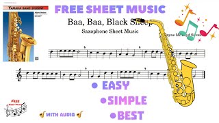 Baa, Baa, Black Sheep - saxophone sheet music