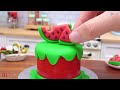 so sweet miniature chocolate strawberry cake decorating asmr cooking mini food