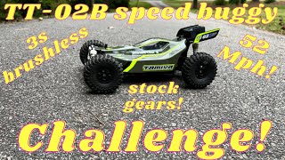 TT-02B speed buggy challenge! 52 Mph! #rc #rccar #tamiya @reitplace4765