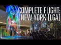 COMPLETE Dark Flight Ambience | LaGuardia Airport (LGA)  | Takeoff & Landing | Call Dings | 4K