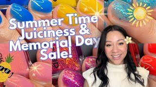 MASSIVE Memorial Day Sale 🛍️ | Cracked Polish Summer Oasis swatches! & a BONUS SPARKLY polish
