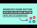Animated Share Button with Social Icons | HTML & CSS
