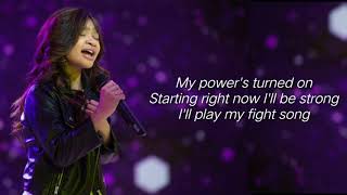 Angelica Hale - Fight Song / Lyrics ( America's Got Talent )