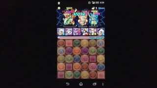 【パズドラ】伝説の丘陵 沖天の星龍　真究極闇メタ　最後６コンボ配置【プレイ実況】