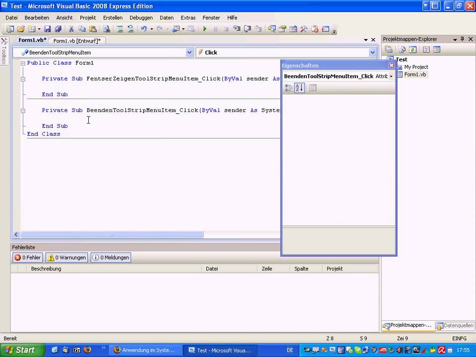 Visual Basic - NotifyIcon (1 Von 2) - YouTube