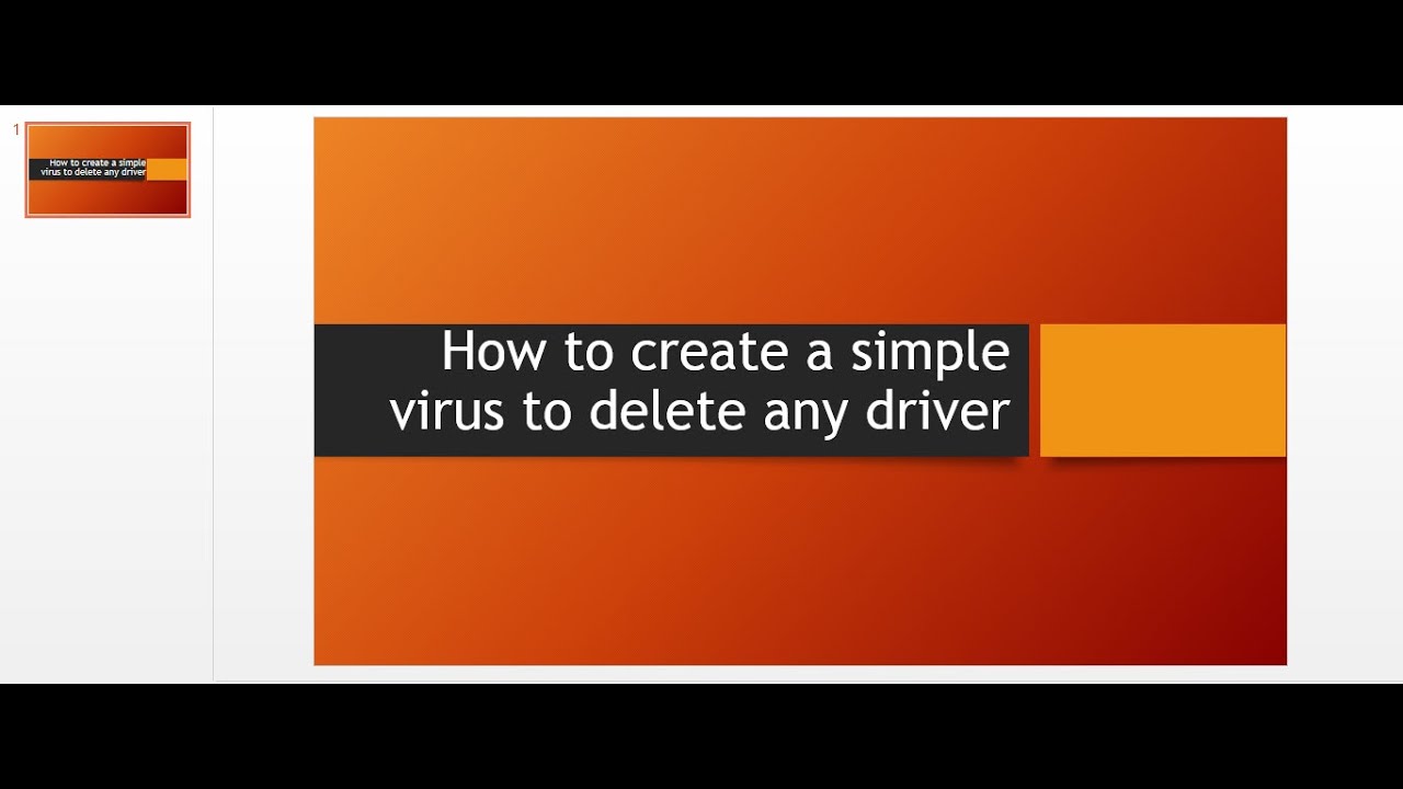 How To Create A Simple Virus To Delete All File Of C Drive. - YouTube