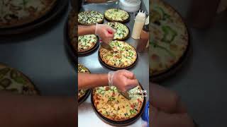 Different Varieties of pizza making #food #streetfood #foodie