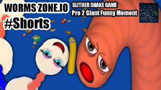 worms zone.io slither snake game cacing kuning mantap vs 2 Giant //please subcribe #shorts