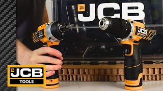 12V Cordless Combi Drill and Impact Driver Multi Pack From JCB | JCB Tools 21-12TPK-WB2