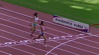 東京国体２０１３ 陸上 成年女子 ４００ｍ 決勝：東邦銀行　千葉選手優勝