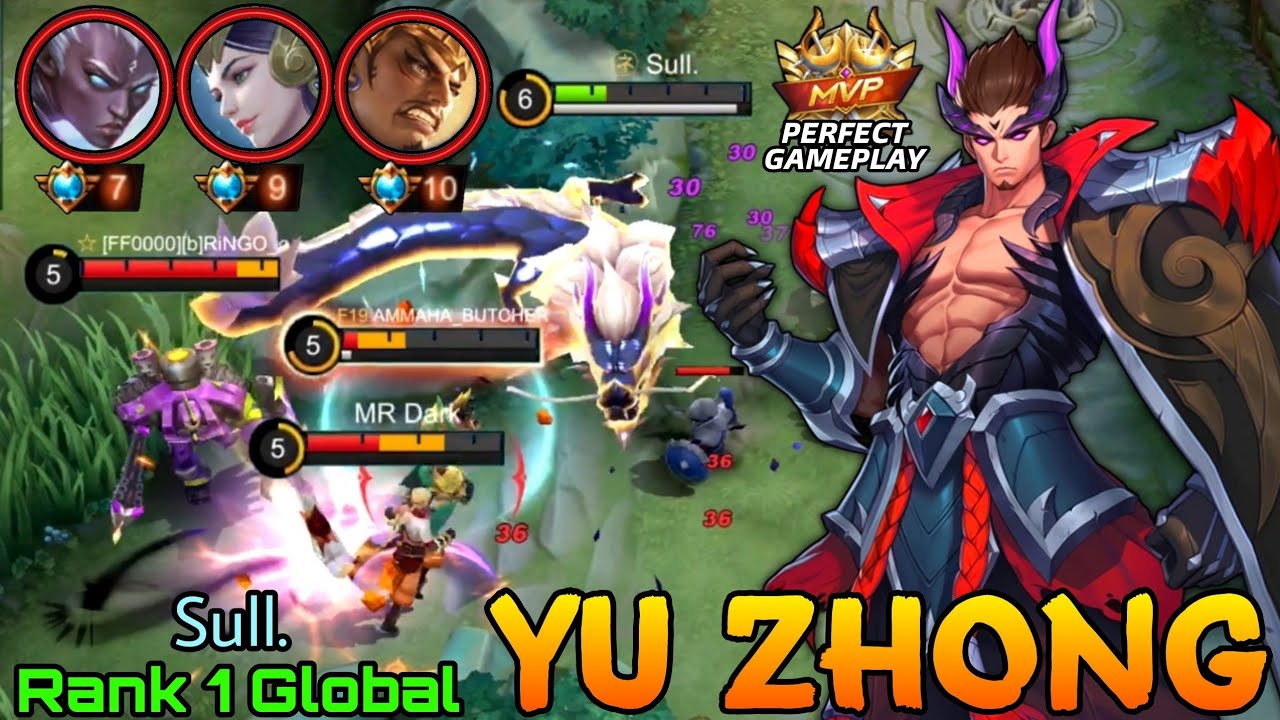 Unstoppable YZ The Black Dragon VS 3 Supreme Enemy! - Top 1 Global Yu Zhong by Sull. - Mobile Legend