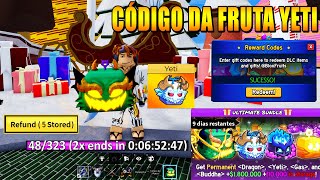 NOVO CÓDIGO DA FRUTA YETI +31 CÓDIGOS DE 2X XP BELI E RESET NO BLOX FRUITS 2024 - blox fruits...