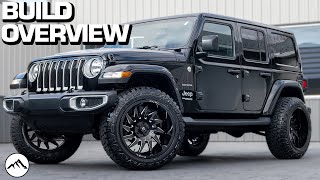 BUILD OVERVIEW: Lifted Jeep Wrangler | Rough Country Lift Kit | 22x12 Fuel Saber Wheel