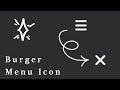 How to Create an Animated Input Burger Menu Icon Using Only HTML & CSS || Burger Menu Icon