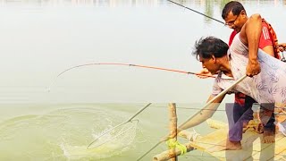 বিশাল একটি কার্প মাছ অসাধারণ ভাবে শিকার করলেন শিকারী সেলিম