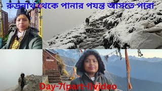 রুদ্রনাথ থেকে কিভাবে নামলাম তুষারপাতের মধ্যে পানার পর্যন্ত।। #youtube #RIMIS_LIFEATYLE