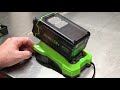 greenworks weed wacker 40 volts checking it out running it dead