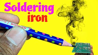 Homemade soldering iron with pencil | Easy and science project (DIY)