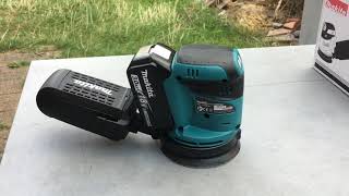 MAKITA DBO180Z ORBITAL SANDER QUICK TEST