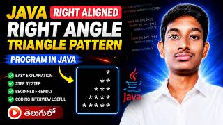 Right Aligned Right Angle Triangle Pattern in Java | Star Pattern | Java Pattern Programs | PART 3