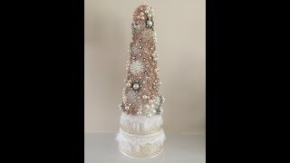 Christmas Tree Jewel Buttons and Rhinestones DIY