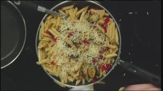 Mass Appeal Penne with Zucchini, Sundried Tomatoes, and Pine Nuts