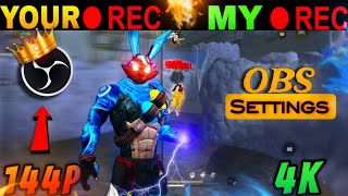 Best OBS Studio Recording Settings For Free Fire PC | OBS Recording Settings For Low End PC In 2024
