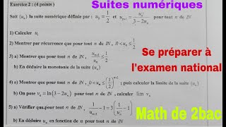 suites numeriques...math de 2bac  ...se preparer a lexamen national